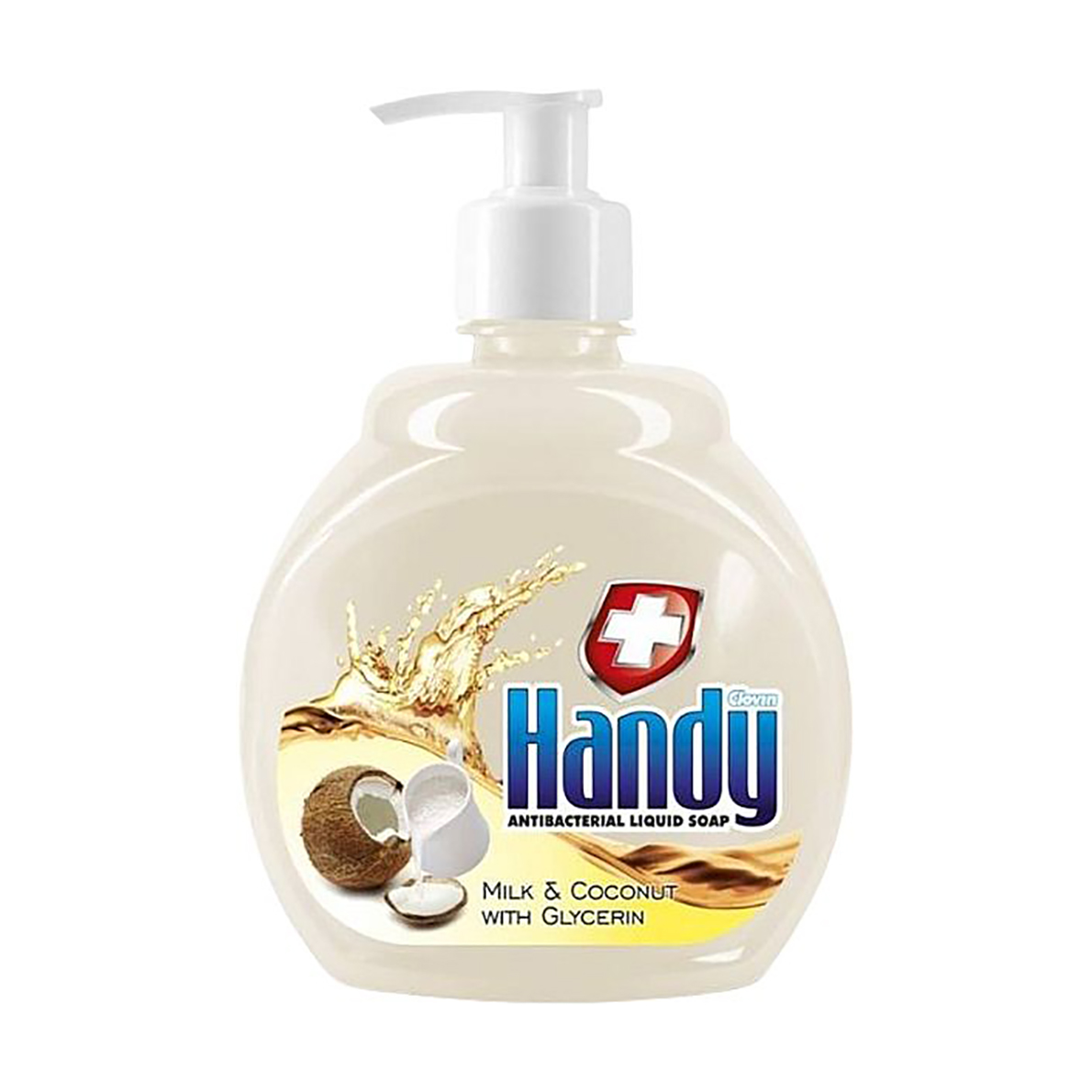 Уцінка! Рідке мило Clovin Handy Antibacterial Liquid Soap Milk &amp; Coconut Молоко та кокос, 500 мл